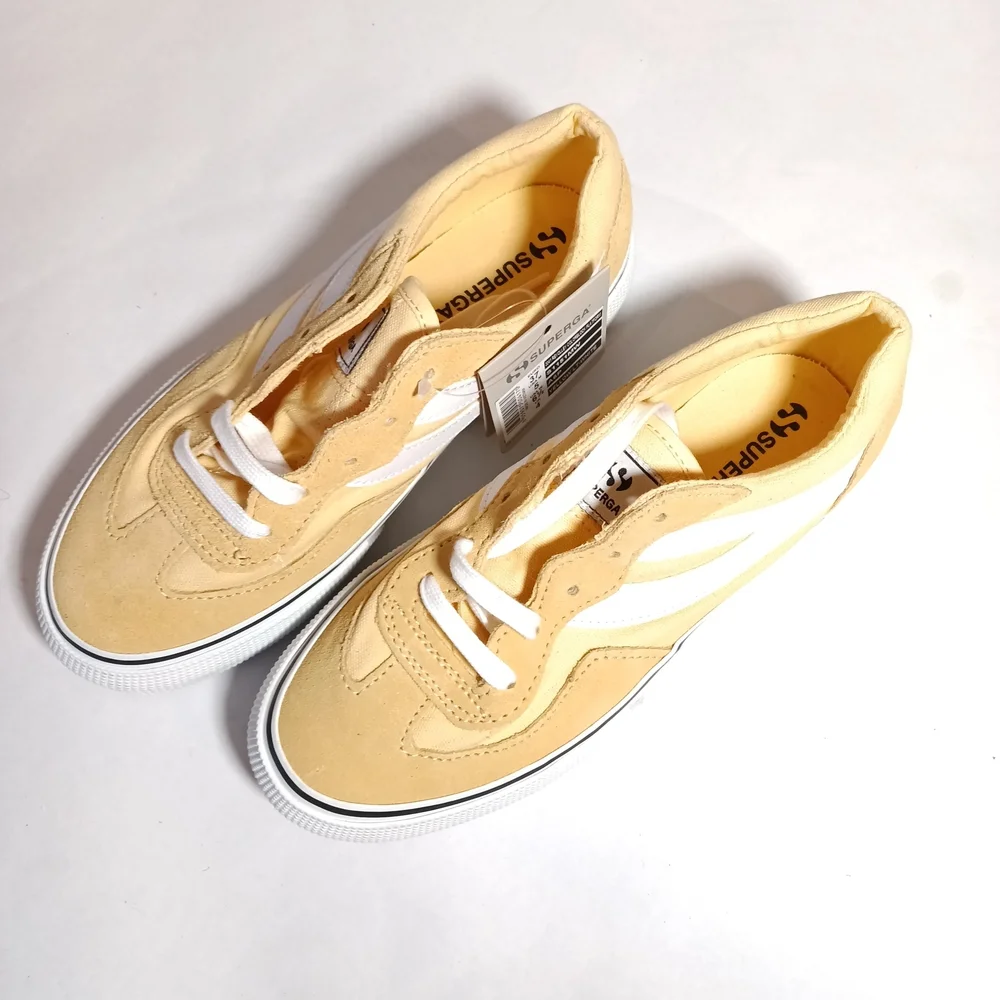 Superga 3041 Revolley Colorblock Platform Sneakers Yellow White Womens 6.5 New